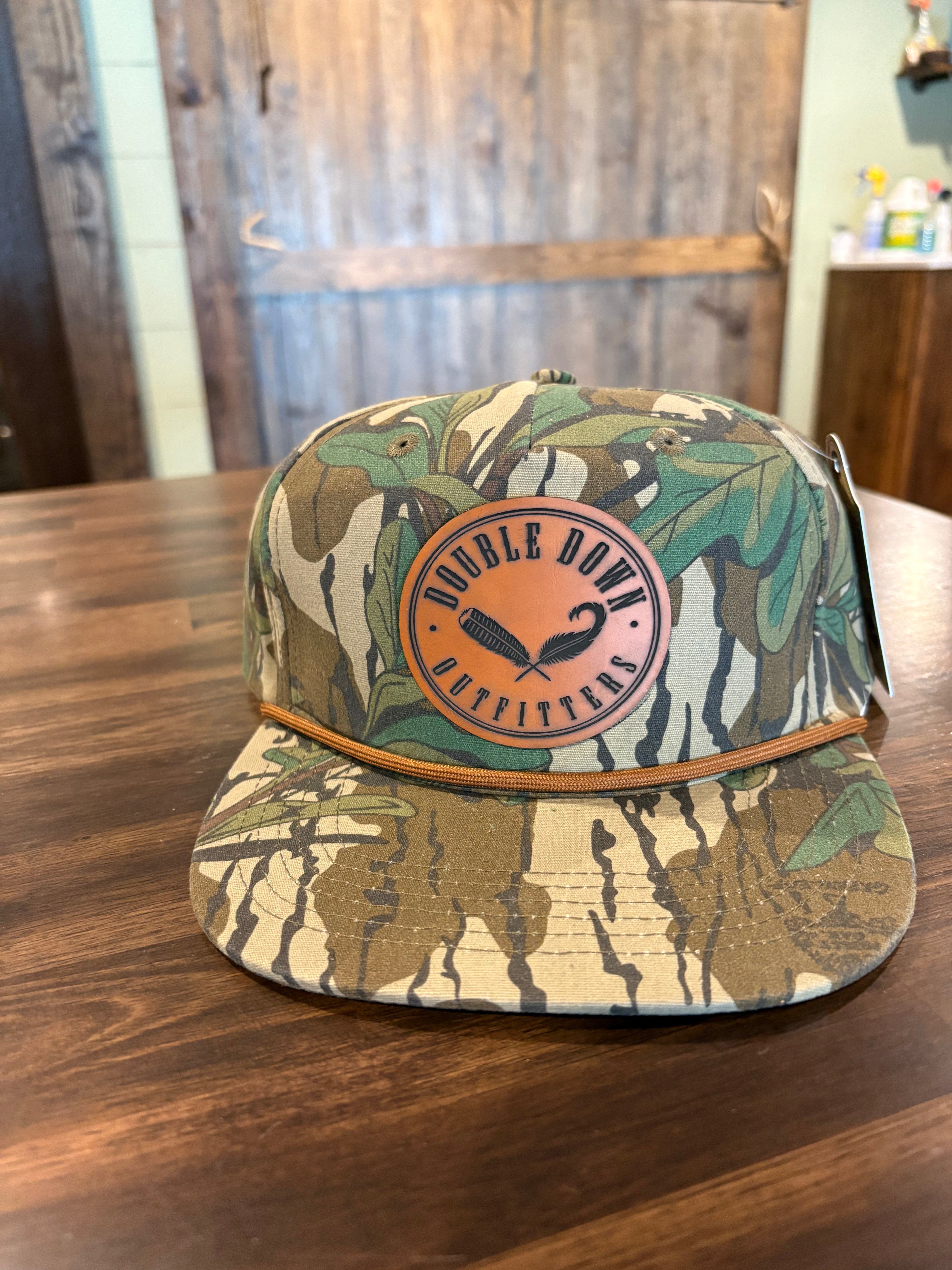Double Down Camo Round Patch Rope Hat