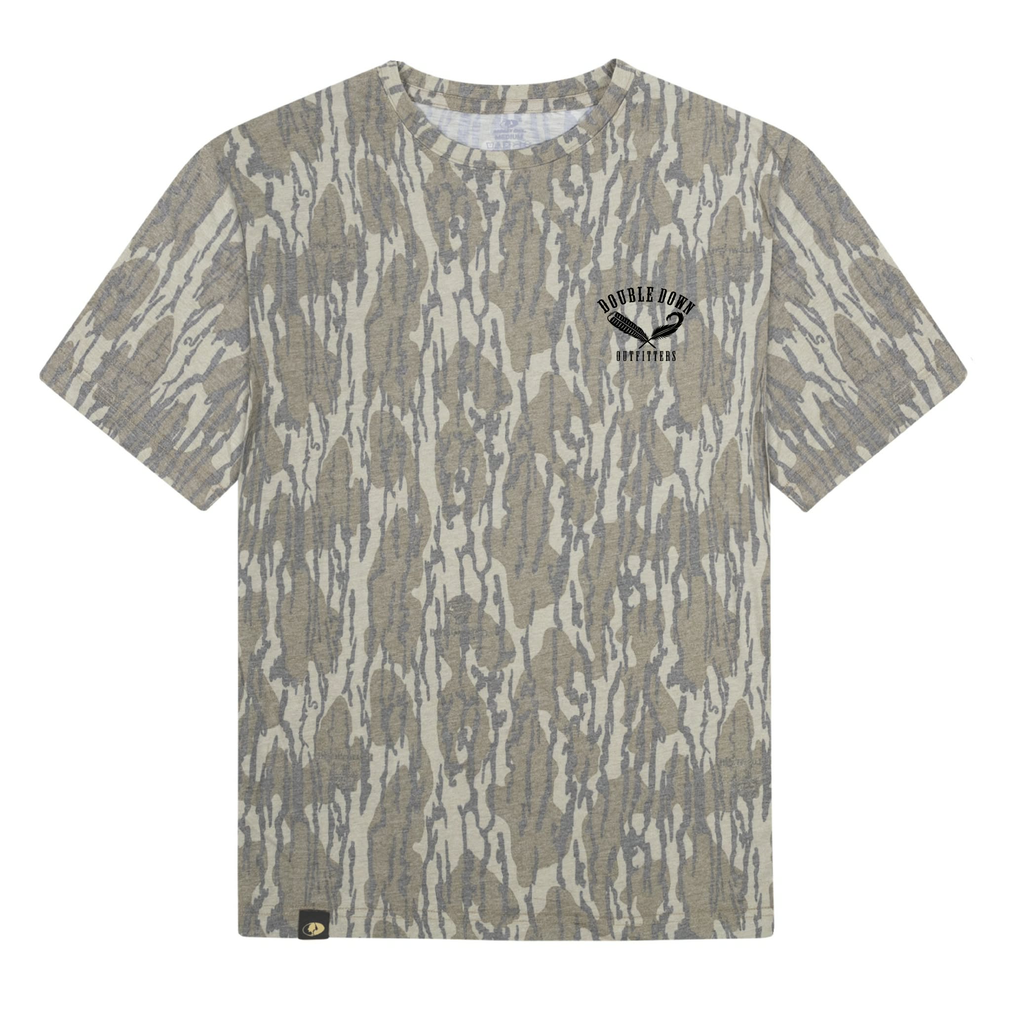 Double Down Outfitters Crossed Feathers Camo Tee